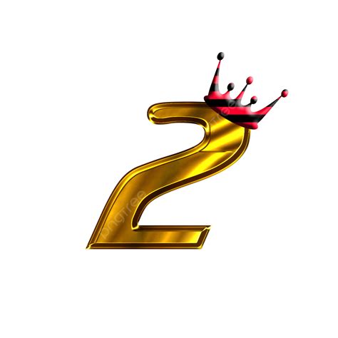 Number 2 Clipart Hd Png 2 Golden Color 3d Number Number 3d 3d