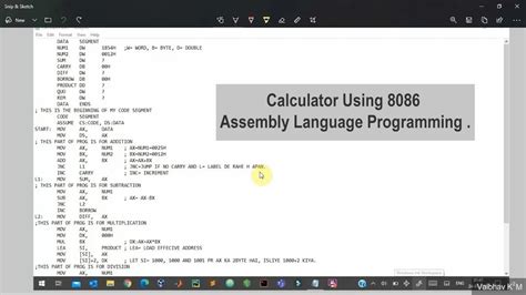 Calculator Using 8086 Assembly Language Programming YouTube