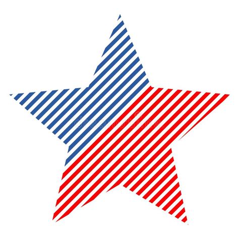 The Abstract Vector Design Element Star With American Flag Stock Vector