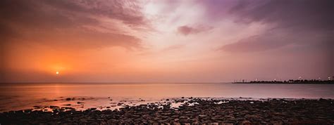 Brown Stone Near Seashore During Sunset Hd Wallpaper Peakpx