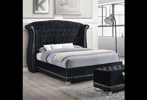 Coaster Barzini Glamorous Upholstered California King Bed Rifes Home