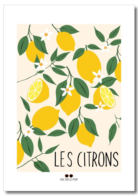 Affiche Les Citrons Affichesaffiches Bord De Mer Vuesurleport