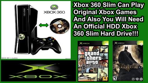 Xbox 360 Slim Can Play Original Xbox Games Hd 2013 Youtube
