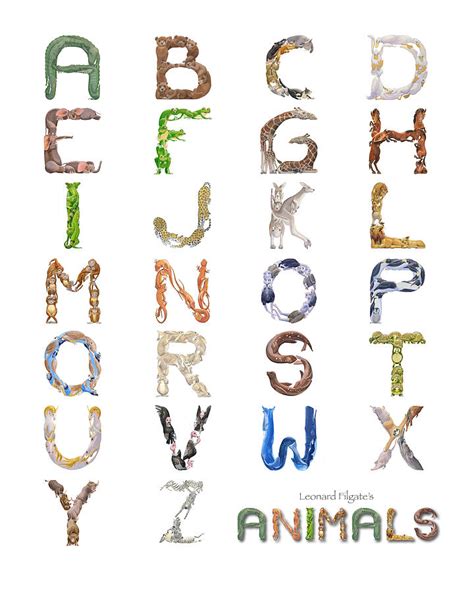 Animal Alphabet Painting By Leonard Filgate