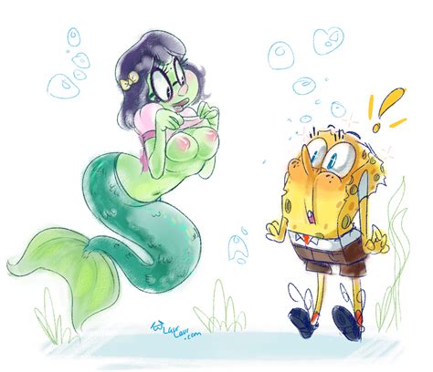 Rule 34 Breasts Flashing Laurlaur Mermaid Nipples Princess Mindy Shirt Lift Spongebob