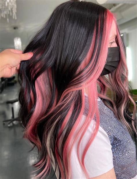 35 Perfect Two Color Hair Dye Ideas And Peekaboo Highlight Fashionsum Pink Hair Dye Two