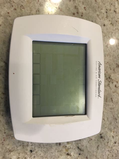 We Have An American Standard Electronic Thermostat Model Tcont As Aaa Its Touch Screen