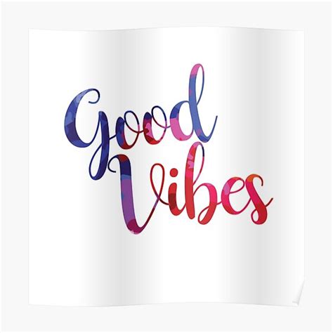 Good Vibes Water Color Poster For Sale By Designs111 Redbubble