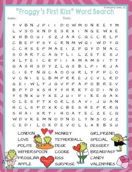 Froggy S First Kiss Activities London Crossword Puzzle And Word Searches