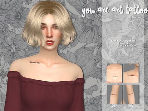 You Are Art Tattoo By Heolims At Tsr Sims 4 Updates