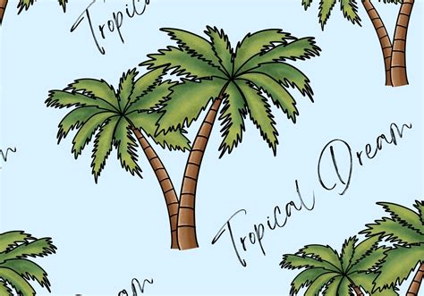 how to draw a palm tree design school