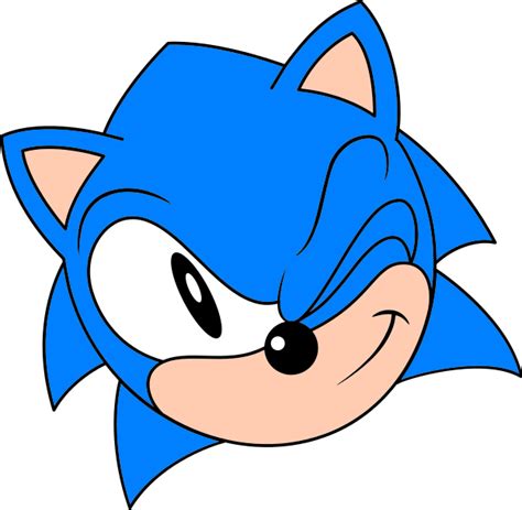 File:Classic sonic wink.svg - Sonic Retro | Sonic, Sonic party, Sonic art png image