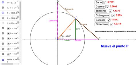 Razones Trigonométricas En El Círculo Unitario Geogebra Cloudyx Girl Pics
