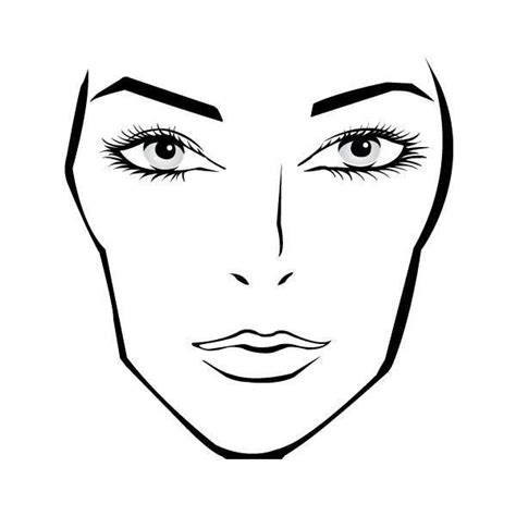 The face is the first thing that catches the attention of a passer by, friend or foe. Download a blank face chart | Face chart, Makeup face ...