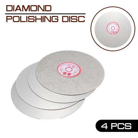4pcsset Diamond Polishing Disc 600 800 1200 3000 Grit Lapping Grinding