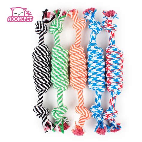 Durable Dog Pet Cat Cotton Rope Chew Toys Braided Dog Teeth Cleaning