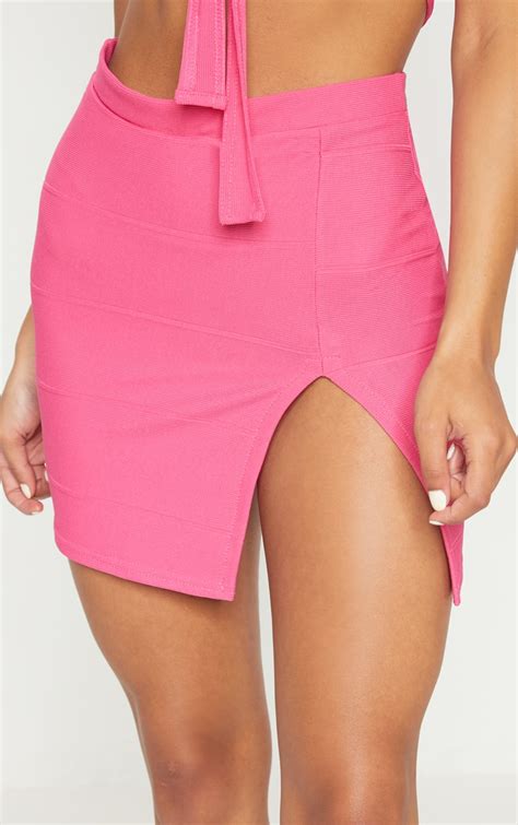 pink bandage mini skirt prettylittlething ca