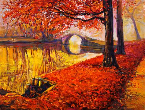 Autumn Landscape By Ivailo Nikolov Painting By Boyan Dimitrov