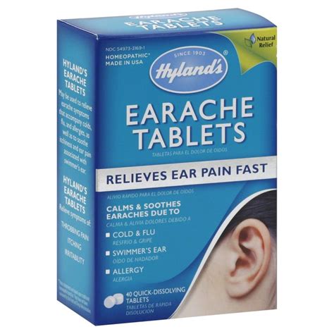 Hylands Earache Tablets Natural Relief Of Cold And Flu Earaches
