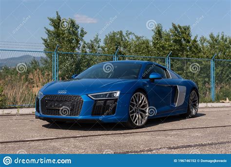 New Audi R8 V10 In Blue Colour Audi S Sports Car Editorial Photography
