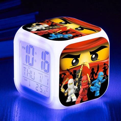 Lego Ninjago Alarm Wekker Met 7 Kleuren Led Tempratuur Weergave