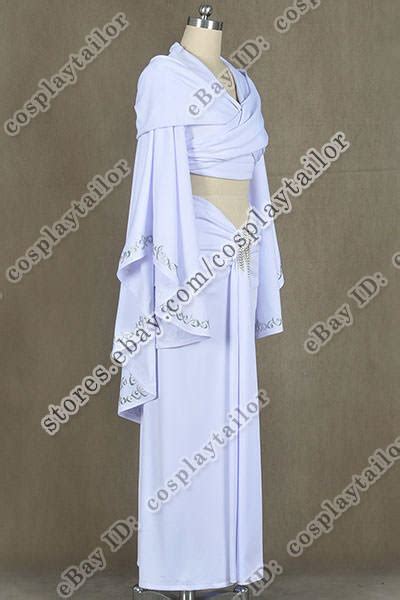 Star Wars Cosplay Padme Amidala Costume White Dress Cloak Outfit