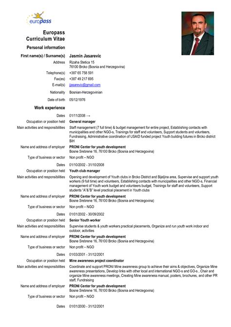 Professionally written free cv examples that demonstrate what to include in your curriculum vitae and how to structure it. Europass Curriculum Vitae (CV) Writing Tips - Wikitopx