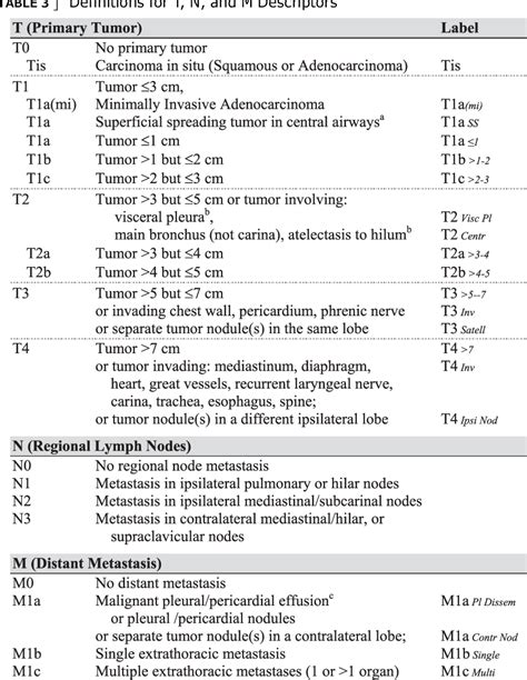 Th Edition Of The Tnm Classification For Lung Cancer Vrogue Co