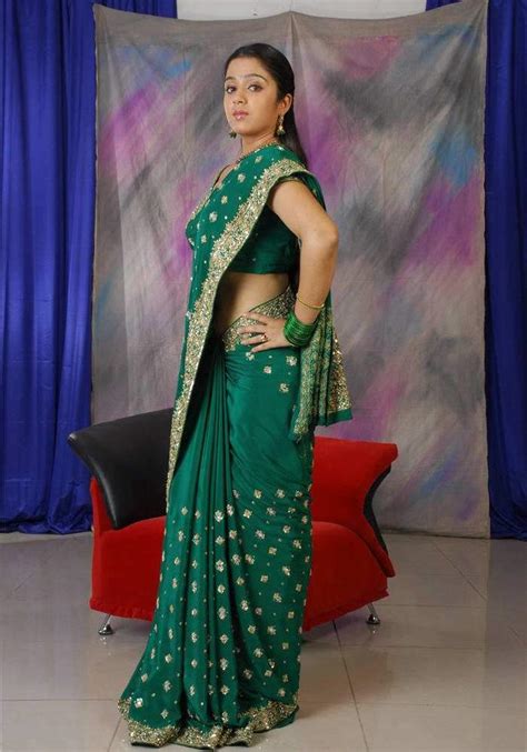 Actress Charmi Green Saree Photos Actress Saree Photos Saree Photos