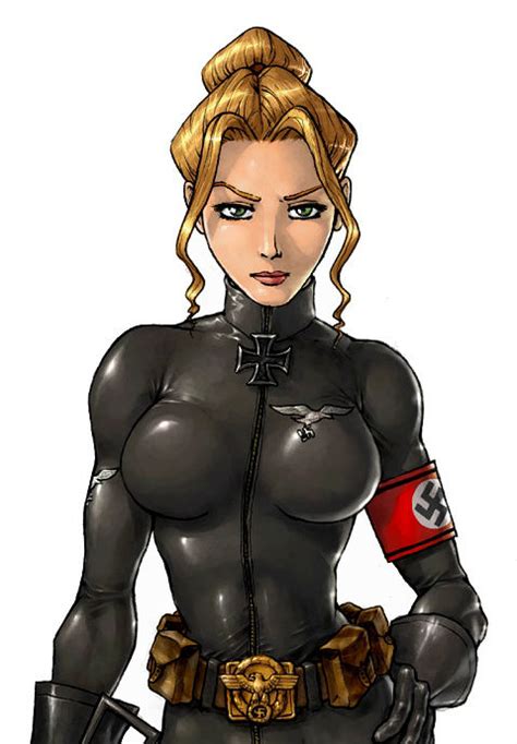 Wolfenstein 1girl Blonde Hair Bodysuit Breasts Elite Guard Large