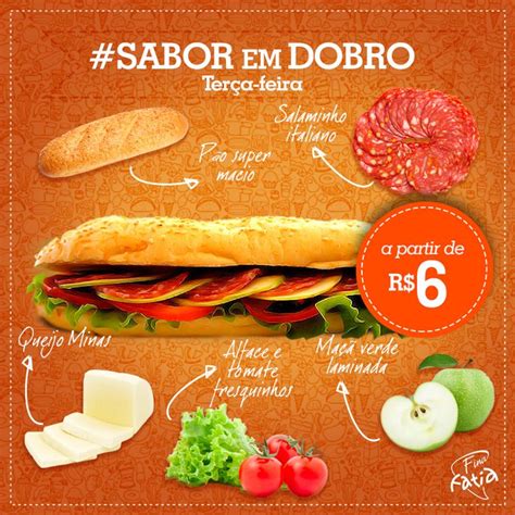 Terça feira tem baguete wraps e sanduíches naturais no SaborEmDobro Várias opções de recheio