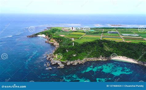 Aerial View Of Sea Waves And Fantastic Island Stock Photo Image Of