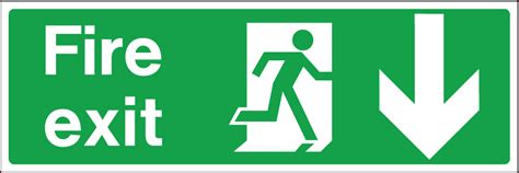 Big news free diamond for everyone  hindi . Fire Exit Sign - Running man arrow down - Safety Signs ...