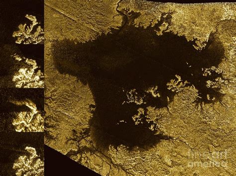 Hydrocarbon Sea On Titan Photograph By Nasajpl Caltechasicornell