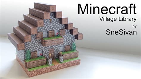 Create A Stunning Minecraft Village Library Diorama With Diy Papercraft