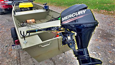 1436 Jon Boat Paired With A 99 Hp Mercury 4 Stroke Speed Test