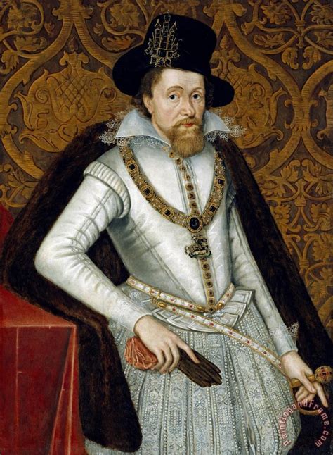 John De Critz Portrait Of King James Vi Of Scotland James I Of England