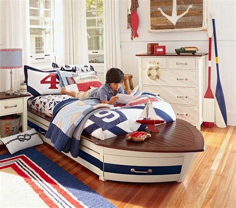 Speedboat Ii Bed And Trundle Pottery Barn Kids Nautical Decor Bedroom