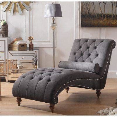 Tayyaba Enterprises Sheesham Wooden Chaise Lounge In Grey Fabric For