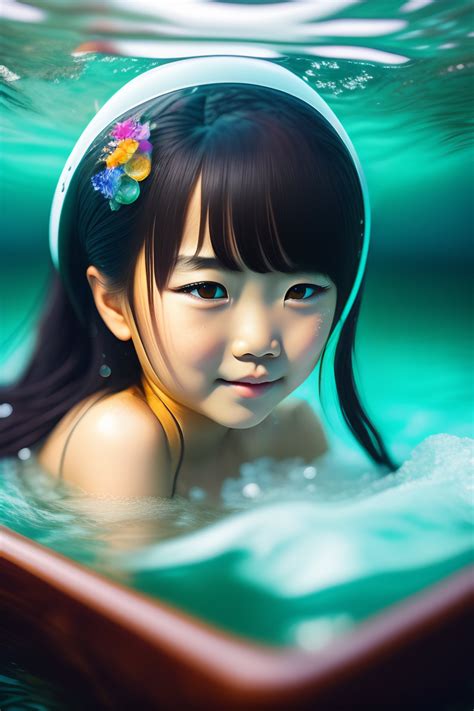 Lexica Anime Girl Bathing In The Sea