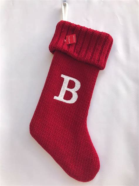 Monogram Letter B Red Knit Christmas Stocking 18 Wondershop Target Christmas Sto Christmas