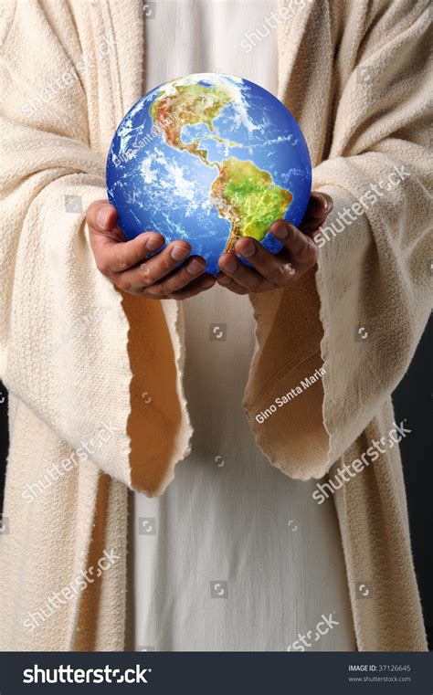 Hands Jesus Holding Planet Earth Stock Photo 37126645 Shutterstock