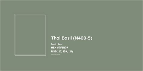 Behr Thai Basil N400 5 Paint Color Codes Similar Paints And Palettes