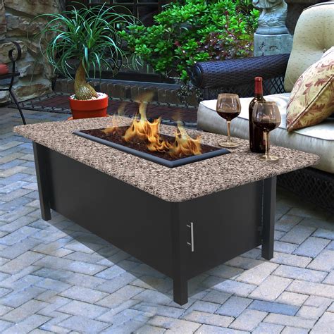 Outdoor Patio Coffee Table Fire Pit Red Ember Driftwood Fire Pit