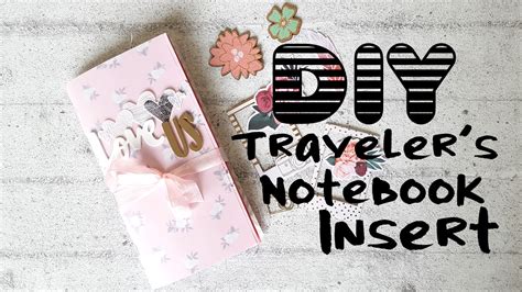 diy traveler s notebook insert mini album hip kit club january 2017 youtube