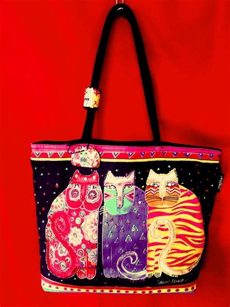 Laurel Burch Feline Friends Multi Color Shoulder Tote Bag Etsy