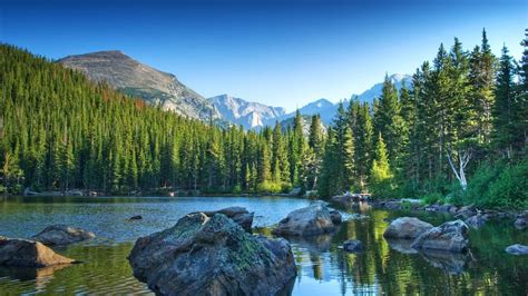 Mountains Landscape Nature Mountain Lake Forest Wallpaper