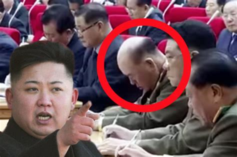 north korea news kim jong un s top general caught sleeping in meeting daily star