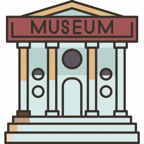 Museum Exhibition Gallery Knowledge Facade Icon Download On