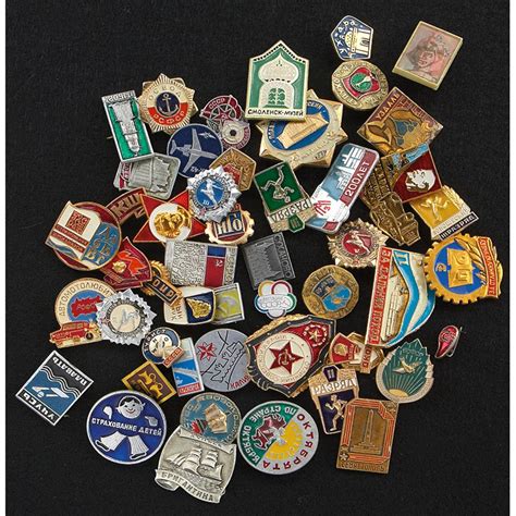 50 Assorted Russian Military Surplus Govt Pins 178750 Medals